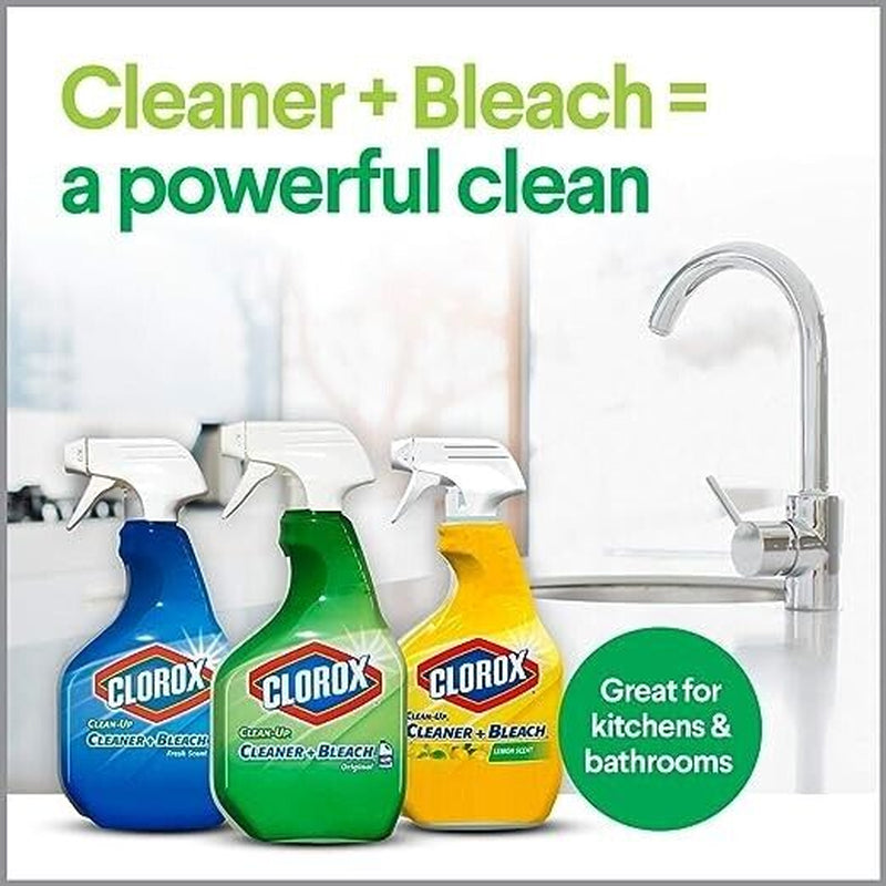 Clorox Clean-Up Cleaner with Bleach Spray Bottle, 32 Fl Oz (Pack of 3)