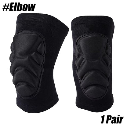 1 Pair Knee Elbow Pads Brace Support for Cycling Snowboard Roller Skating Skateboard Extreme Sports Protective Gear Kneepads