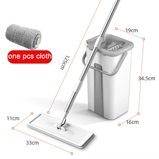 Mops Magic Floor Mop Squeeze Mop with Bucket Flat Bucket Rotating Mop for Wash Floor Cleaning House Home Cleaner Easy Mops