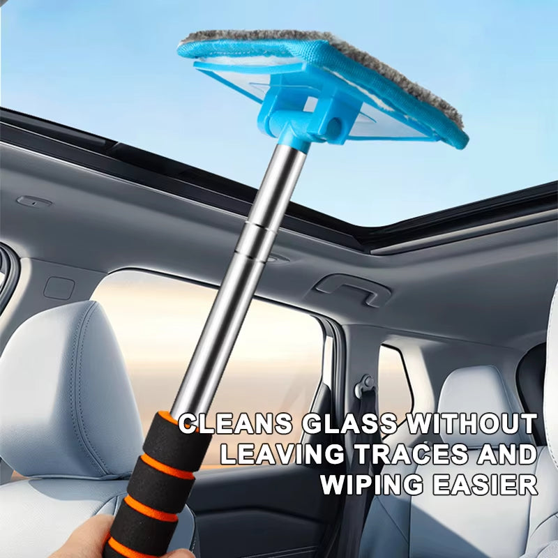 Car Front Windshield Defogging Brush Telescopic Long Handle Car Household Glass Clean Brushes Dust Remover Tool