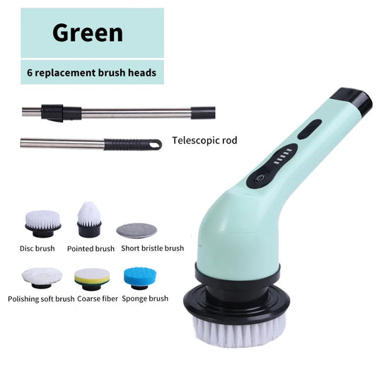 Electric Cleaning Brush Multifunctional Household USB Handheld Electric Spin Cleaning Brush Kitchen Bathroom Cleaning Tools