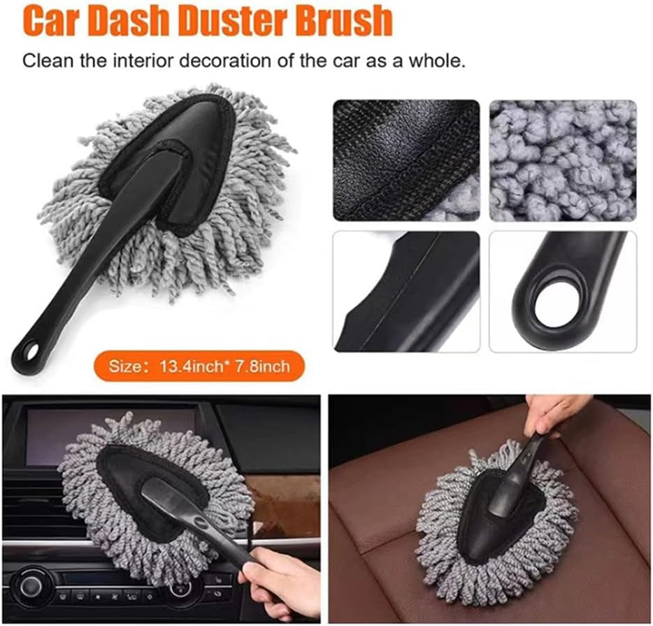 9 Pcs Car Wash Tool Cleaning Kit, for Ford C-Max/Ecosport/Edge/Explorer/Fiesta/Focus. Durable with Storage Bag Car Detailing Kit Reusable