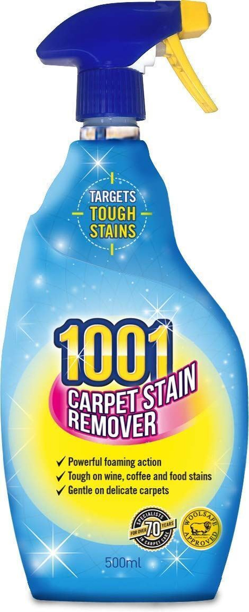 1001 Troubleshooter 500ML Bleach-Free Woolsafe Spills Stains Dust Dirt Household