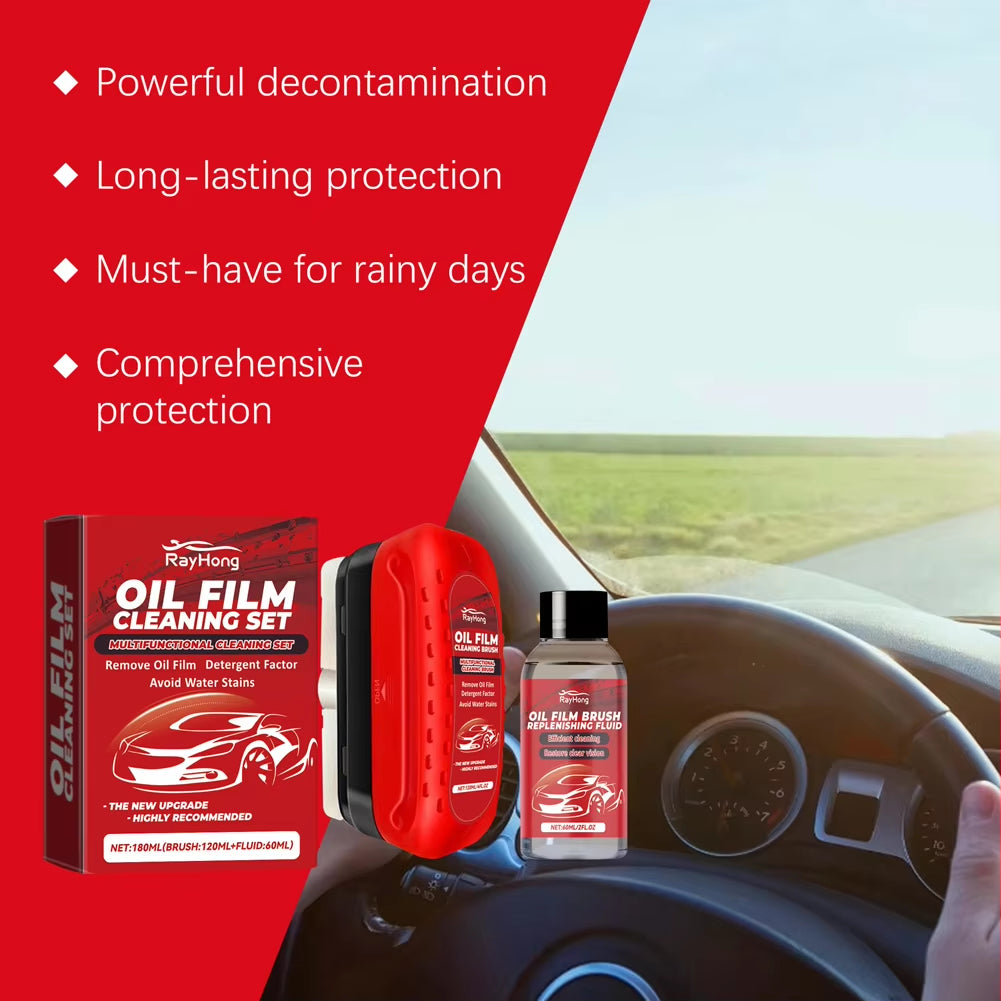 Car Glass Cleaning Brush Automotive Oil Film Cleaning Brush Prevents Rain and Fog Universal Glass Cleaning Wipe Board