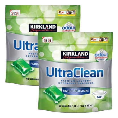 Ultra Clean Laundry Bio Detergent, 2 X 60 Pack