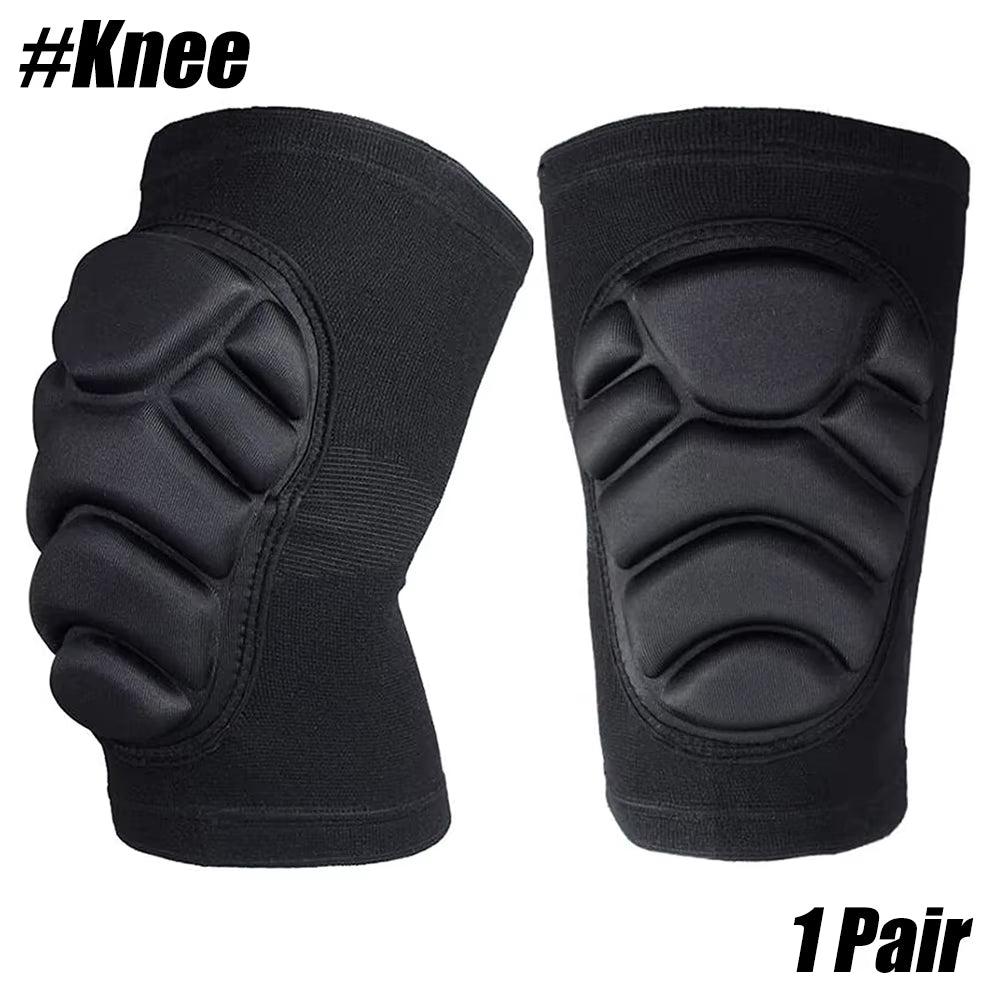 1 Pair Knee Elbow Pads Brace Support for Cycling Snowboard Roller Skating Skateboard Extreme Sports Protective Gear Kneepads