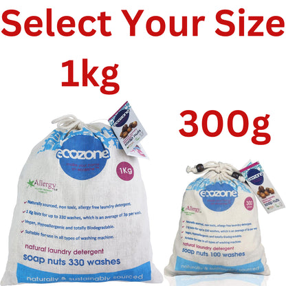 Ecozone Soap Nuts 1Kg Indian Wash Nut Replaces Powder Detergent 330 Bag