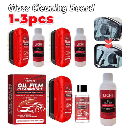 Car Glass Cleaning Brush Automotive Oil Film Cleaning Brush Prevents Rain and Fog Universal Glass Cleaning Wipe Board