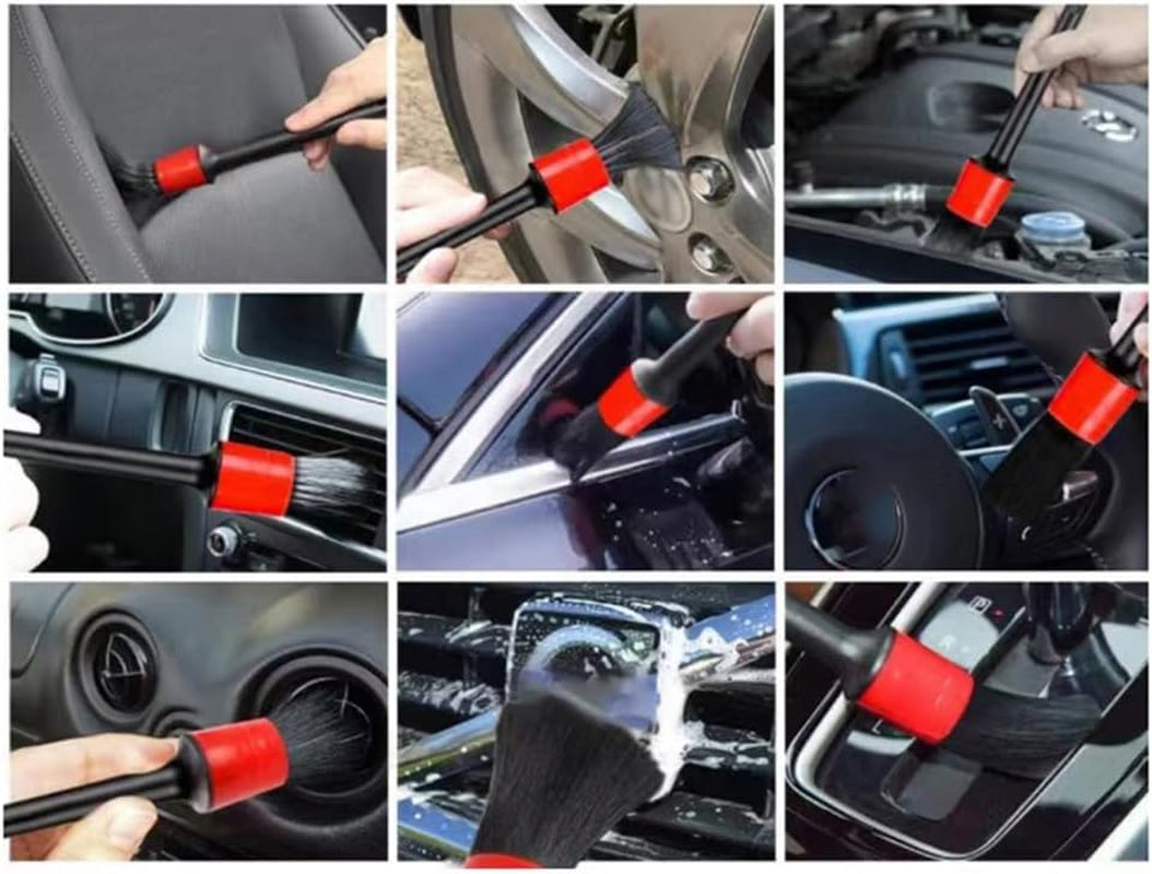 9 Pcs Car Wash Tool Cleaning Kit, for Ford C-Max/Ecosport/Edge/Explorer/Fiesta/Focus. Durable with Storage Bag Car Detailing Kit Reusable