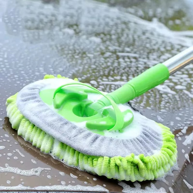 Car Washing Mop Cleaning Brush Retractable Long Handle Cleaning Mop Car Cleaning Tool without Leaving Any Marks